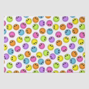 Colourful Smiling Emoji Faces Tissue Paper