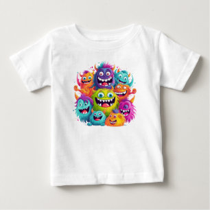 "Colourful Smiling Faces Baby Tee" T-Shirt
