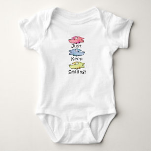 Colourful Smiling Fish Baby bodysuit
