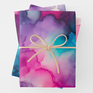 Colourful Smoke Art Wrapping Paper Sheets