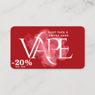 Colourful Smoke Shop Vape Shop Business Card