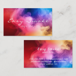 Colourful Smoke Vape Shop Business Card