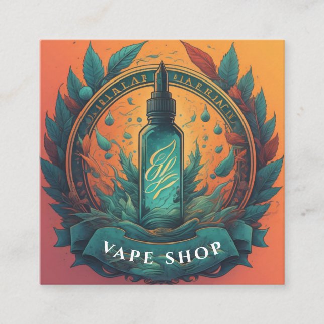 Colourful Smoke Vape Shop Business Card (Front)