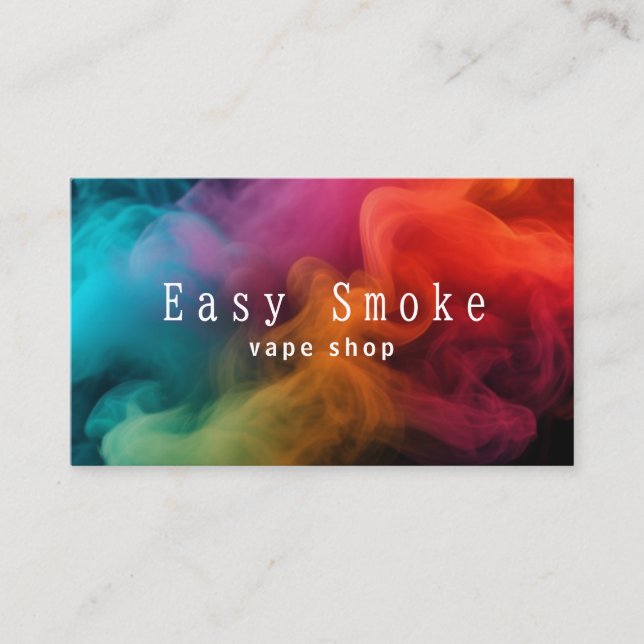 Colourful Smoke Vape Shop Business Card (Front)