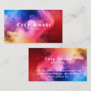 Colourful Smoke Vape Shop Business Card