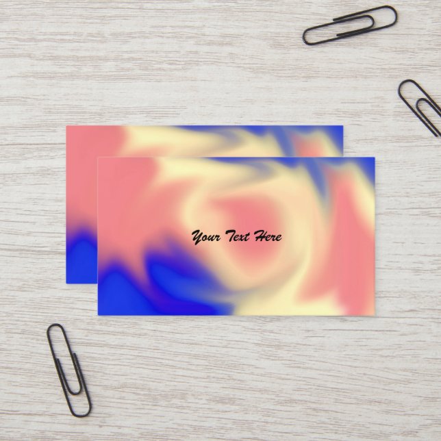 Colourful Smudge Business Cards (Front/Back In Situ)