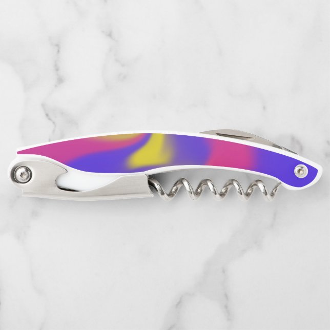 Colourful Smudge Corkscrew (Front)