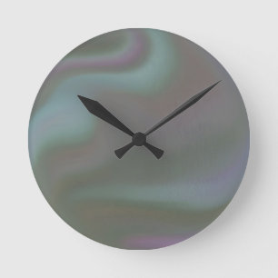 Colourful Smudge Round Clock