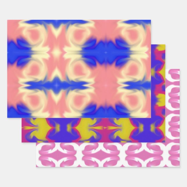 Colourful Smudge Wrapping Paper Sheet (Set)