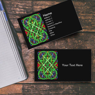 Colourful Snake Celtic Knot Business Card