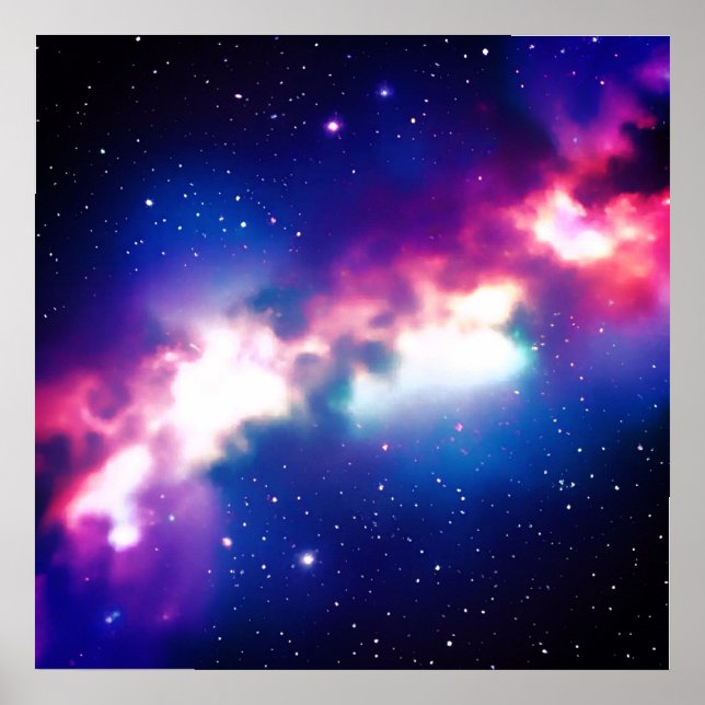 Colourful Snake Nebula Galaxy Art Poster (Front)