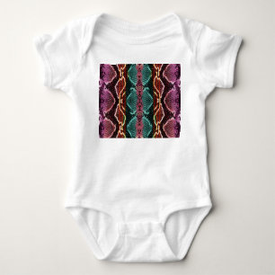 Colourful snake skin, animal print. baby bodysuit