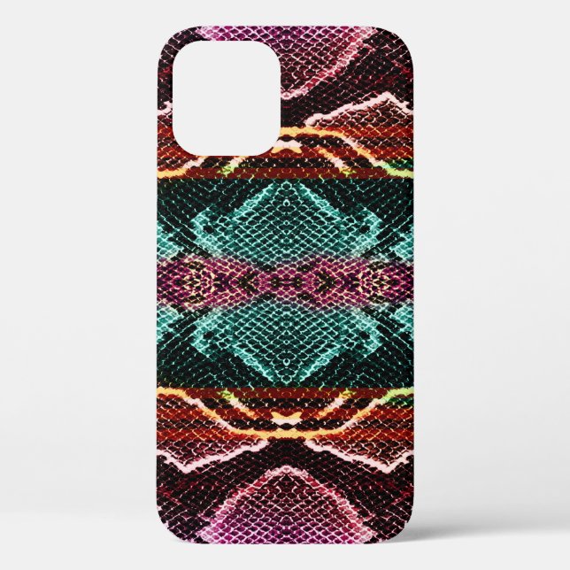 Colourful snake skin, animal print. Case-Mate iPhone case (Back)