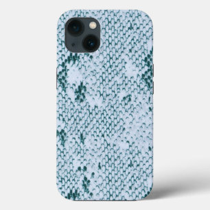Colourful Snake Skin Design in Blue Green and Whit iPhone 13 Case