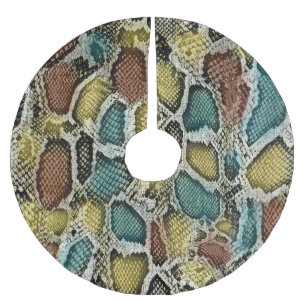 Colourful snake skin: seamless design. brushed polyester tree skirt