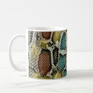 Colourful snake skin: seamless design. coffee mug