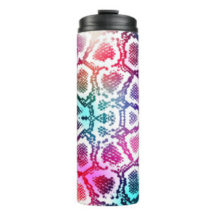 Colourful Snake Skin Texture Pattern. Thermal Tumbler