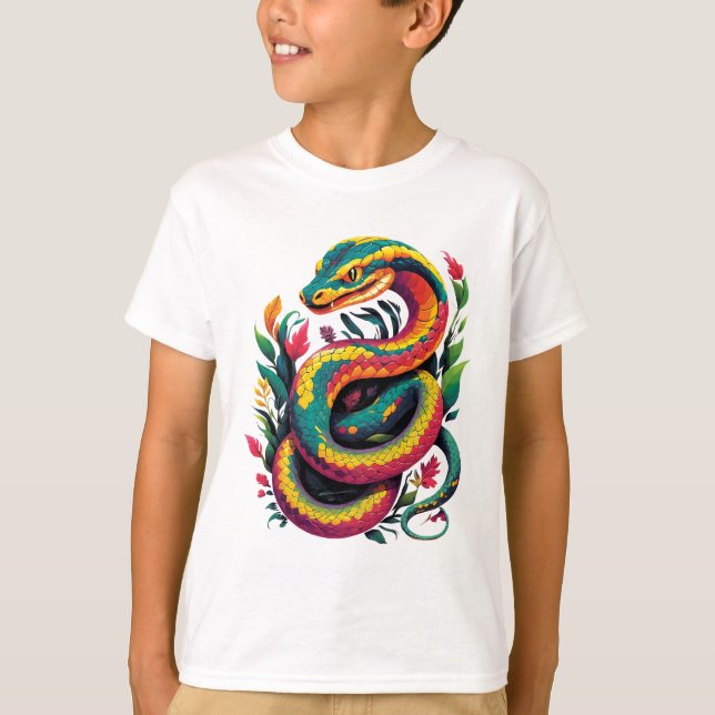 Colourful Snake T-Shirt (Front)