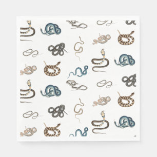 Colourful Snakes Reptile Animal Pattern Napkin