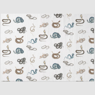 Colourful Snakes Reptile Animal Pattern Tissue Paper