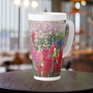 Colourful Snapdragon Garden Floral Latte Mug