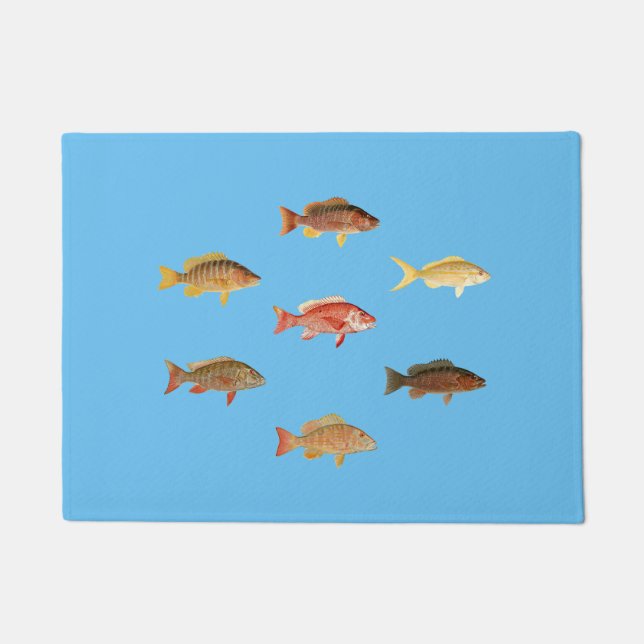 Colourful Snapper Fish Doormat (Front)