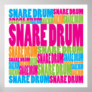 Colourful Snare Drum Poster