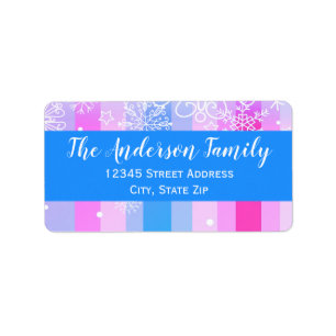 Colourful Snow - Address Label
