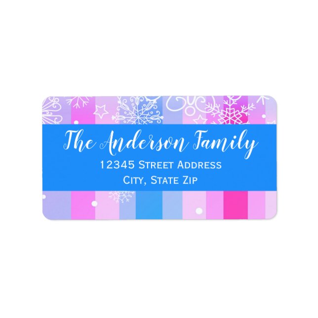 Colourful Snow - Address Label (Front)