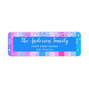Colourful Snow - Return Address Label