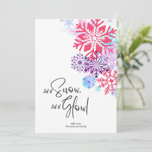 Colourful Snowflake Christmas Cheer Holiday Card