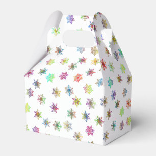 Colourful snowflakes favour box