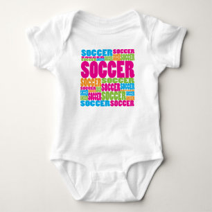 Colourful Soccer Baby Bodysuit