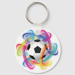 Colourful Soccer Ball Keychain