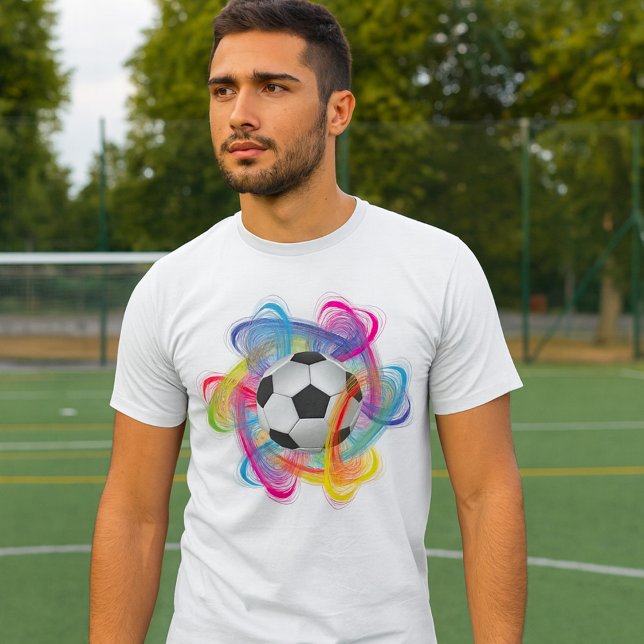 Colourful Soccer Ball Mens T-Shirt (Creator Uploaded)