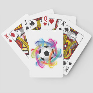 Colourful Soccer Ball Playing Cards