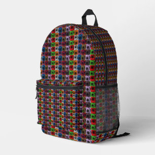 Colourful Soccer Ball Pop Art, Full Print Backpack