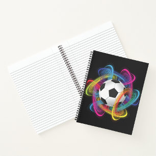 Colourful Soccer Ball Spiral Notebook