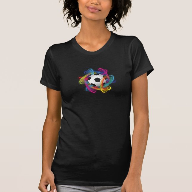 Colourful Soccer Ball Womens T-Shirt (Front)