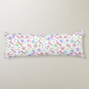 Colourful Soccer Balls Art Body Pillow