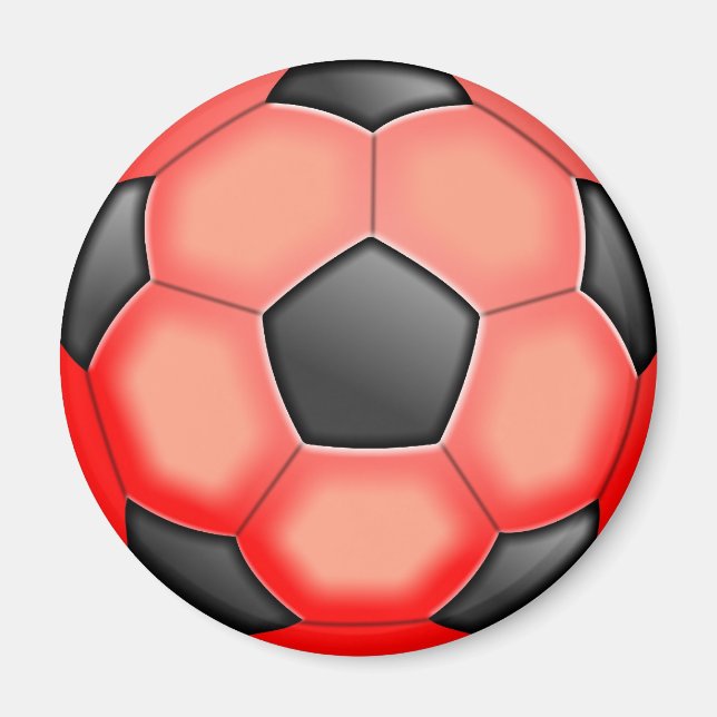 Colourful Soccer Balls Magnet (Front)