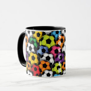 Colourful Soccer Balls Mug
