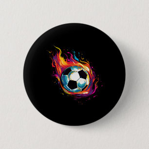 Colourful Soccer Ll 6 Cm Round Badge