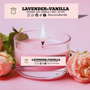Colourful Social Handle Thin Candle Logo Label