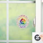 Colourful Social Justice Flower Word Art<br><div class="desc">Colourful window cling word art design gives a shout out to a variety of social justice movements including Black Lives Matter,  Science is Real,  Love is Love,  Women's Rights are Human Rights,  and more. Centre of graphic is rainbow flower and heart.</div>