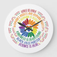 Colourful Social Justice Flower Word Art 