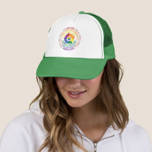 Colourful Social Justice Flower Word Art  Trucker Hat