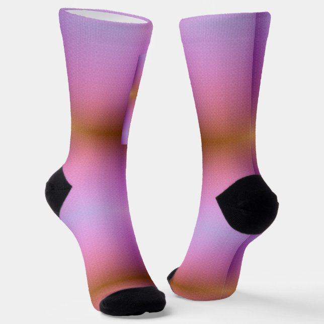 Colourful socks with a gradient design  (Angled)