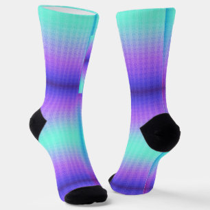 Colourful socks with a gradient pattern ranging