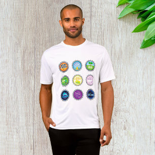 Colourful Soda Bottle Caps T-Shirt